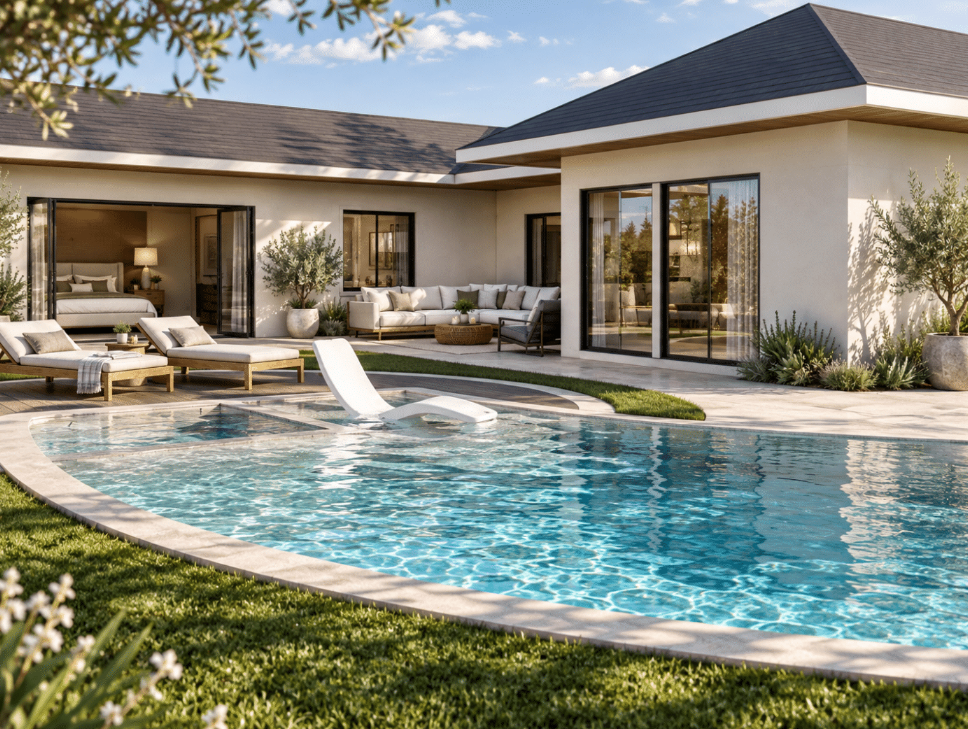 Exterior with pool
