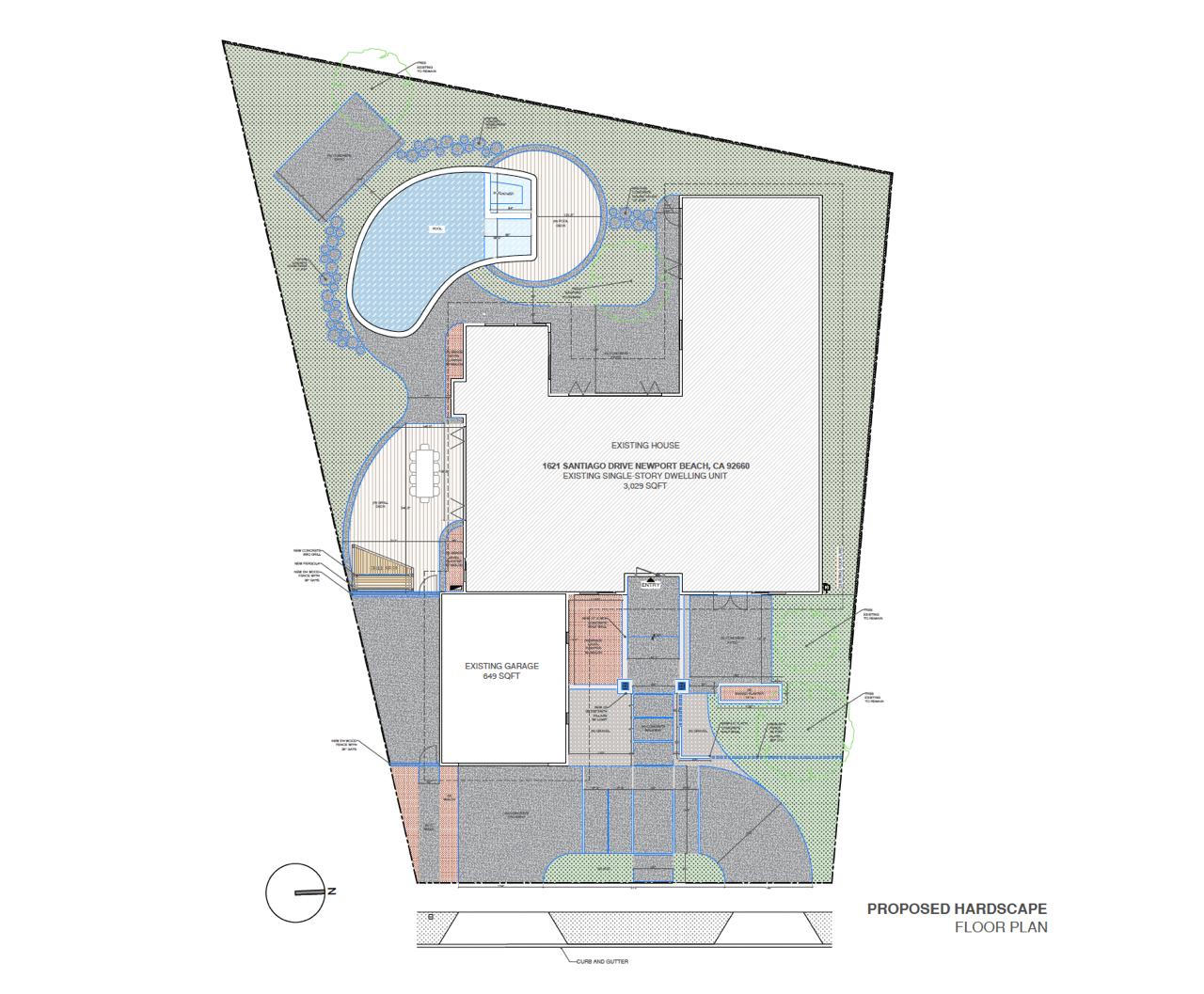 Site and hardscape plan